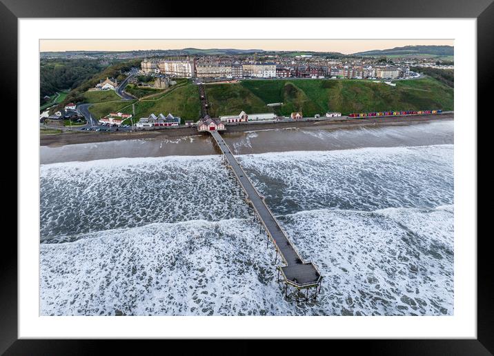 Saltburn by the Sea Pier Framed Mounted Print by Apollo Aerial Photography