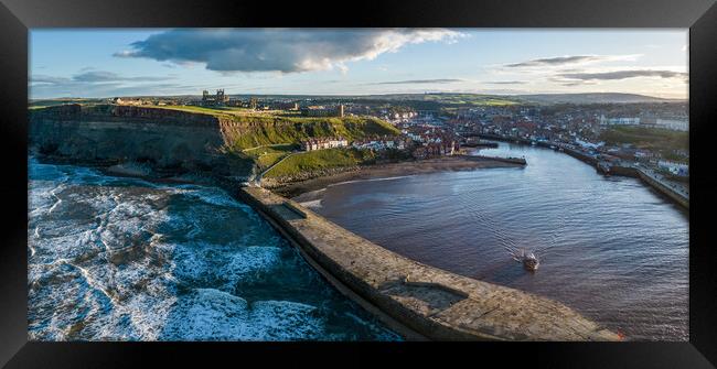 Whitby Panorama Framed Print by Apollo Aerial Photography