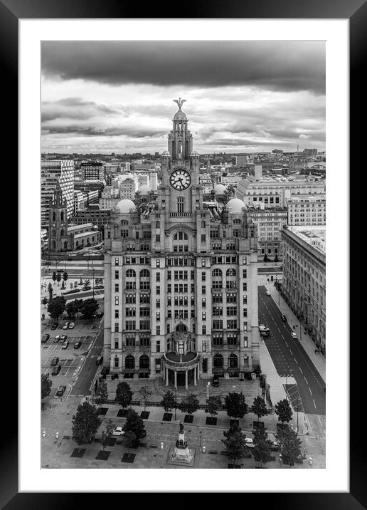 The Royal Liver Building Framed Mounted Print by Apollo Aerial Photography