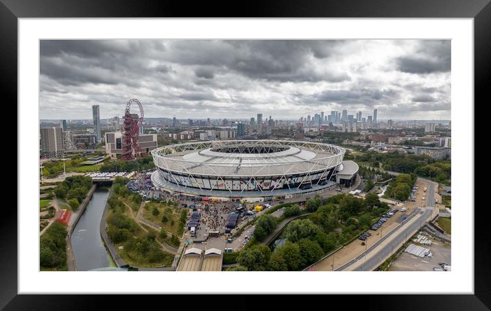 West Ham Olympic Stadium Framed Mounted Print by Apollo Aerial Photography