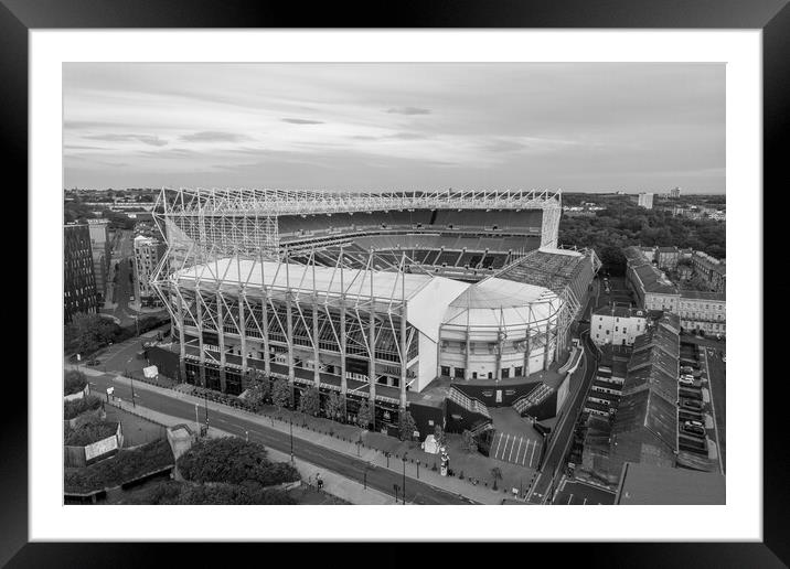 St James Park Black and White Framed Mounted Print by Apollo Aerial Photography