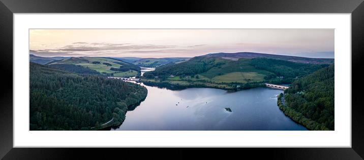 Ladybower views Framed Mounted Print by Apollo Aerial Photography