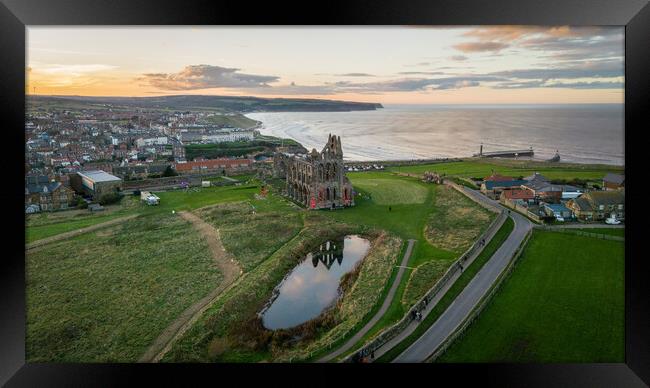 Whitby by Drone Framed Print by Apollo Aerial Photography