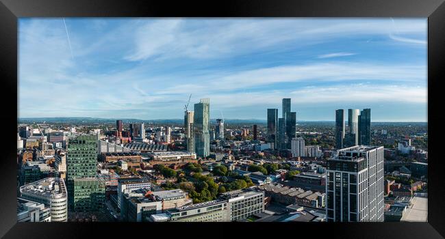 Manchester skyline Framed Print by Apollo Aerial Photography