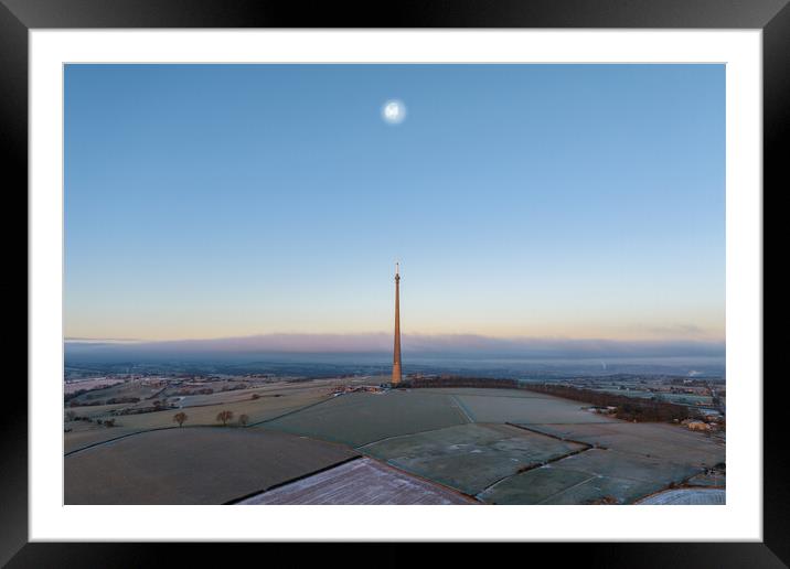 Moon over the Mast Framed Mounted Print by Apollo Aerial Photography