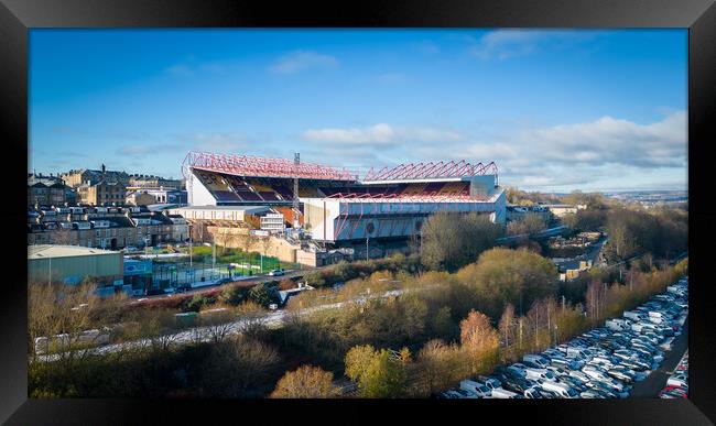 Valley Parade Stadium Framed Print by Apollo Aerial Photography