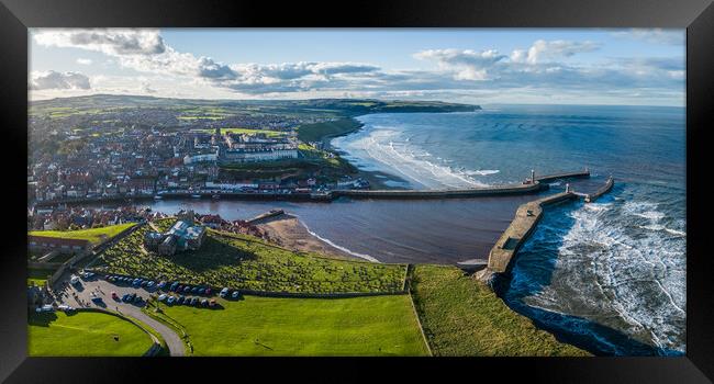 Whitby Harbour Framed Print by Apollo Aerial Photography