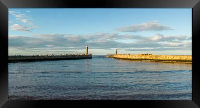 Whitby Harbour Framed Print by Apollo Aerial Photography