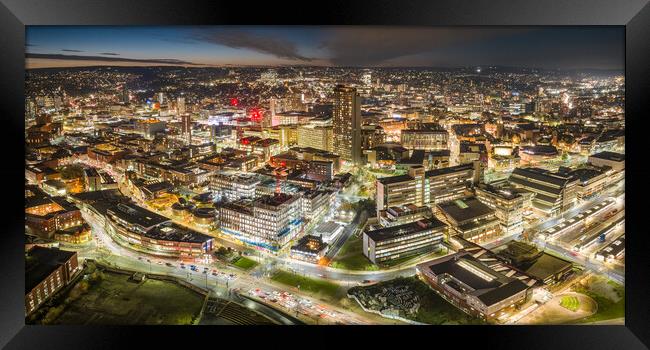 Sheffield Cityscape Framed Print by Apollo Aerial Photography