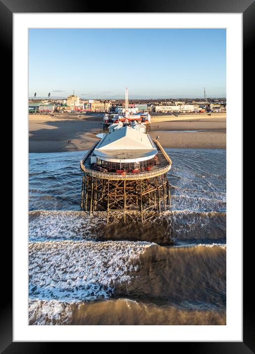 Blackpool Central Pier Framed Mounted Print by Apollo Aerial Photography