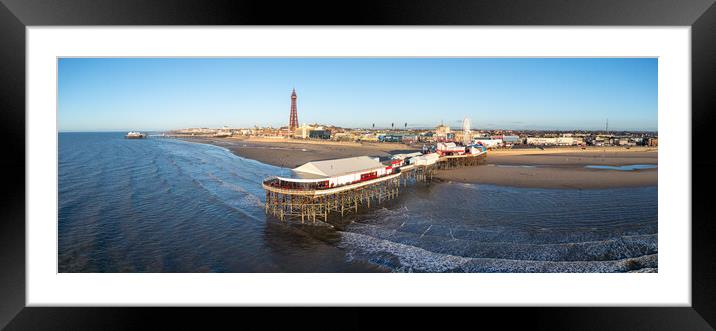 Blackpool Panorama Framed Mounted Print by Apollo Aerial Photography