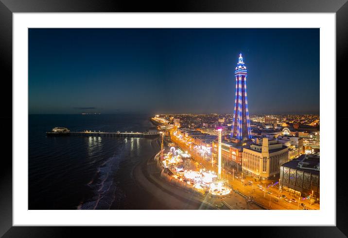 Blackpool Illuminations Framed Mounted Print by Apollo Aerial Photography