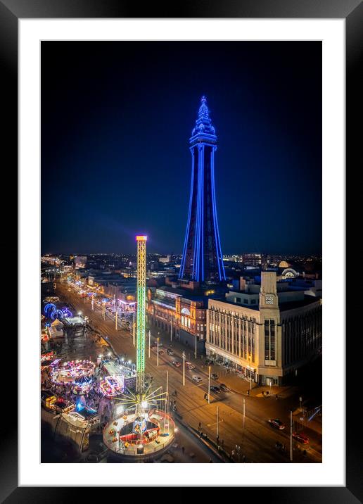 Blackpool Illuminations Framed Mounted Print by Apollo Aerial Photography