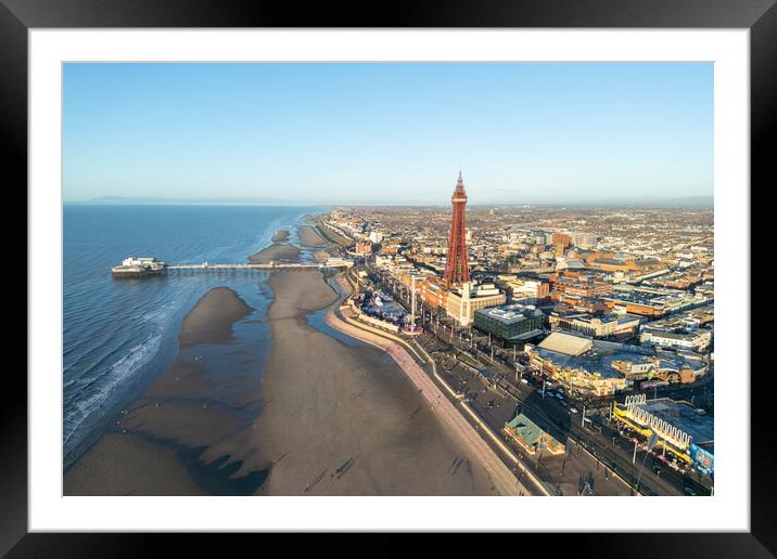 Blackpool North Pier and Tower Framed Mounted Print by Apollo Aerial Photography