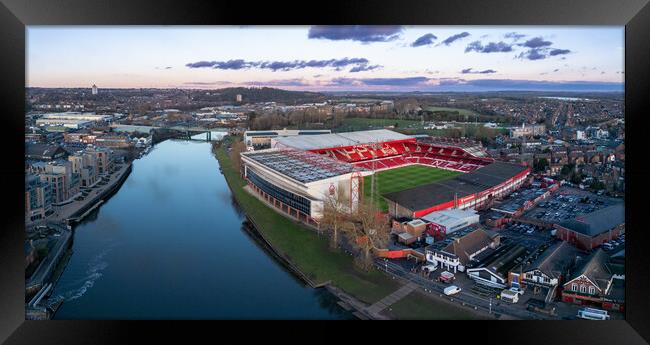 Nottingham Forest Football Club Framed Print by Apollo Aerial Photography