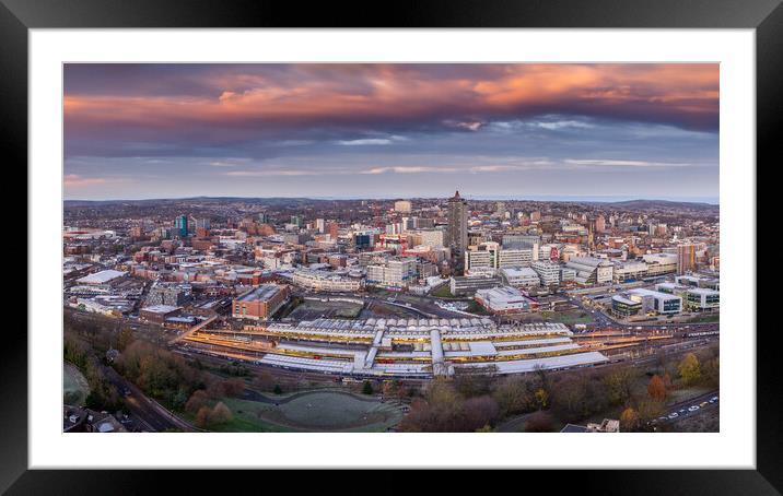 The City of Sheffield Framed Mounted Print by Apollo Aerial Photography