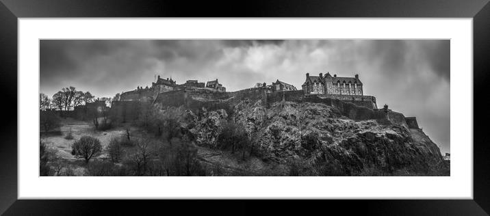 Edinburgh Castle Panorama Framed Mounted Print by Apollo Aerial Photography