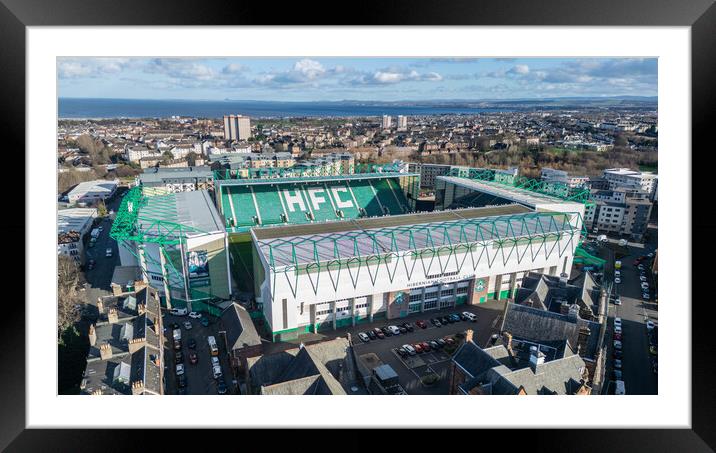 Easter Road Stadium Framed Mounted Print by Apollo Aerial Photography