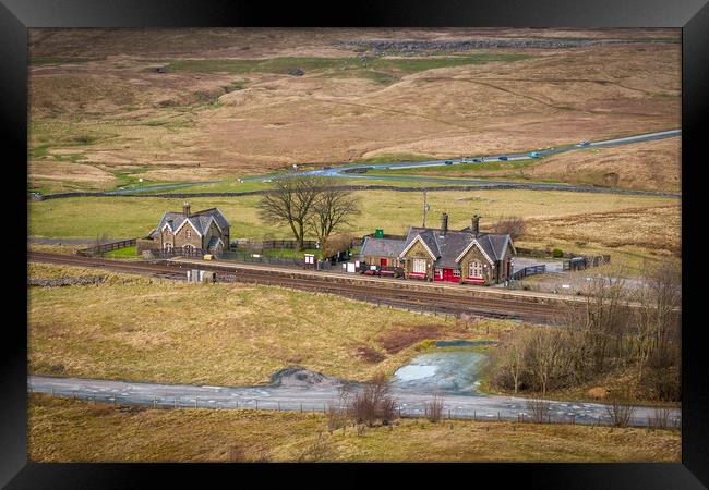Ribblehead Station Framed Print by Apollo Aerial Photography