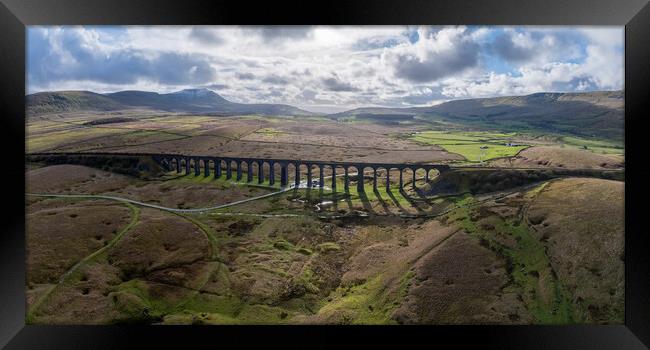 Ribblehead Viaduct Yorkshire Landscape Framed Print by Apollo Aerial Photography