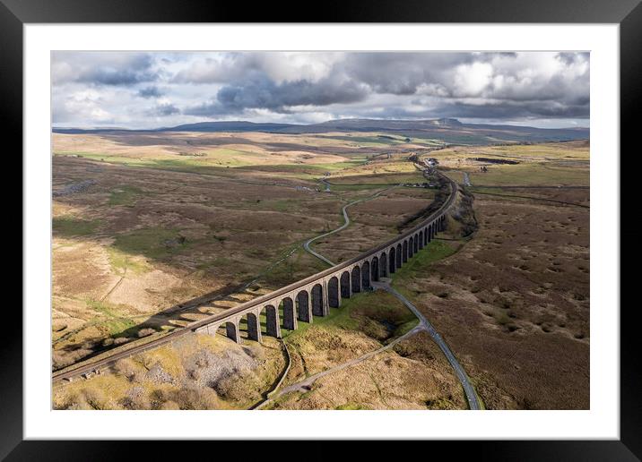 Ribblehead Viaduct Framed Mounted Print by Apollo Aerial Photography