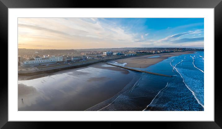 Whitburn Sands Framed Mounted Print by Apollo Aerial Photography