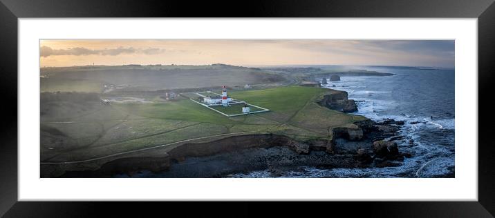Souter Lighthouse Framed Mounted Print by Apollo Aerial Photography
