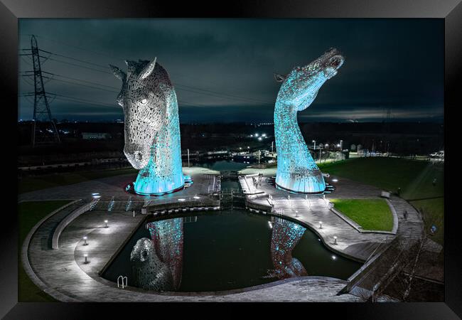 Kelpies Falkirk Framed Print by Apollo Aerial Photography