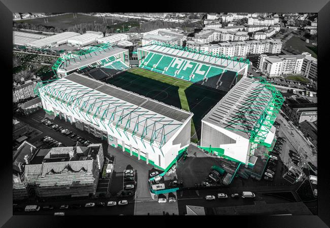 Easter Road Stadium Framed Print by Apollo Aerial Photography