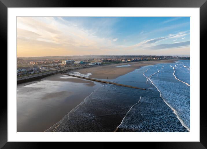 Whitburn Sands Framed Mounted Print by Apollo Aerial Photography