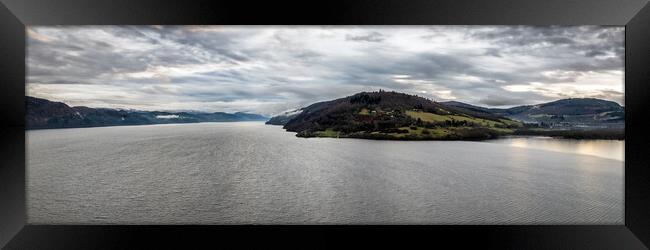 Urquhart Castle on Loch Ness Framed Print by Apollo Aerial Photography