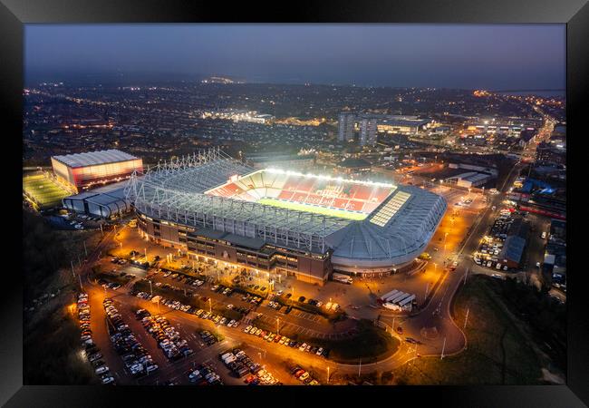 Stadium of Light Sunderland AFC Framed Print by Apollo Aerial Photography