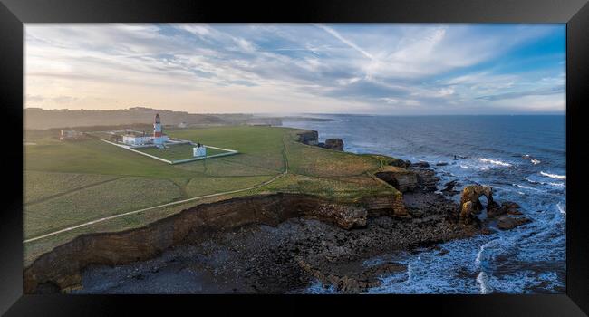Souter Lighthouse Framed Print by Apollo Aerial Photography