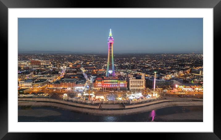 Blackpool Lights Framed Mounted Print by Apollo Aerial Photography