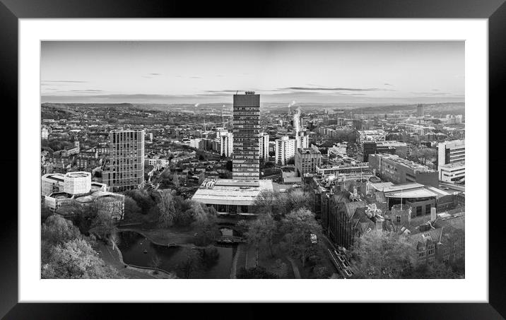 Sheffield CItyscape Framed Mounted Print by Apollo Aerial Photography