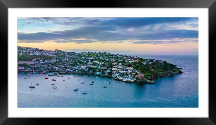 Polruan Sunrise Framed Mounted Print by Apollo Aerial Photography