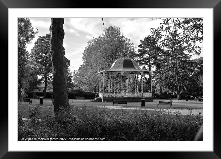 Band stand Framed Mounted Print by malcolm james