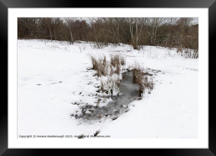 The frozen pond Framed Mounted Print by Horace Goodenough
