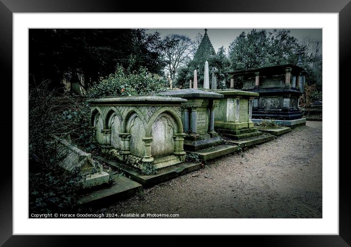 Highgate Cemetery Framed Mounted Print by Horace Goodenough