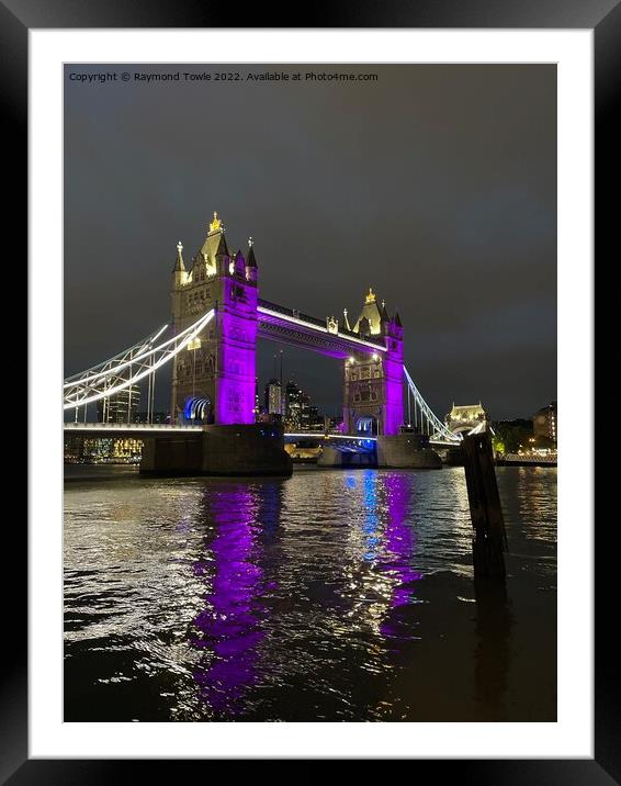 Tower Bridge Framed Mounted Print by Raymond Towle