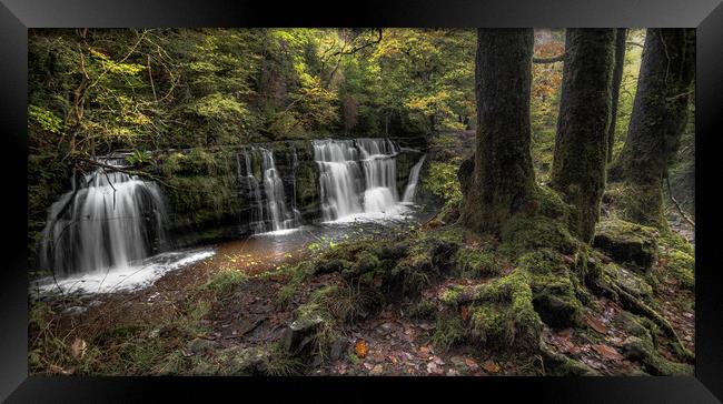 Autumnal Waterfall  Framed Print by Colin Duffy