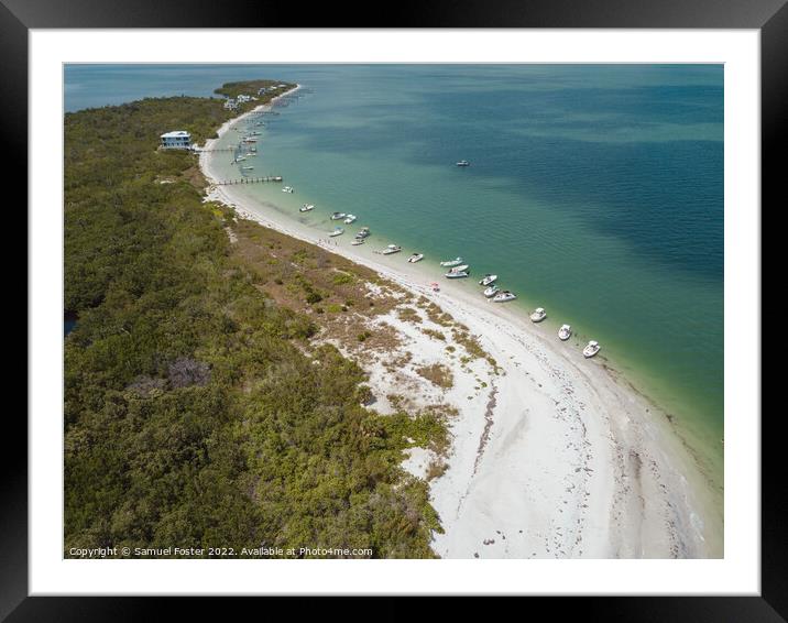 Cayo Costa Island Beach, Florida Close to Pine Isl Framed Mounted Print by Samuel Foster