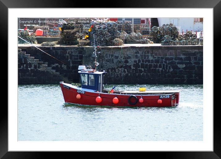 Fishing boat Arbroath Framed Mounted Print by Fernleafphotography 