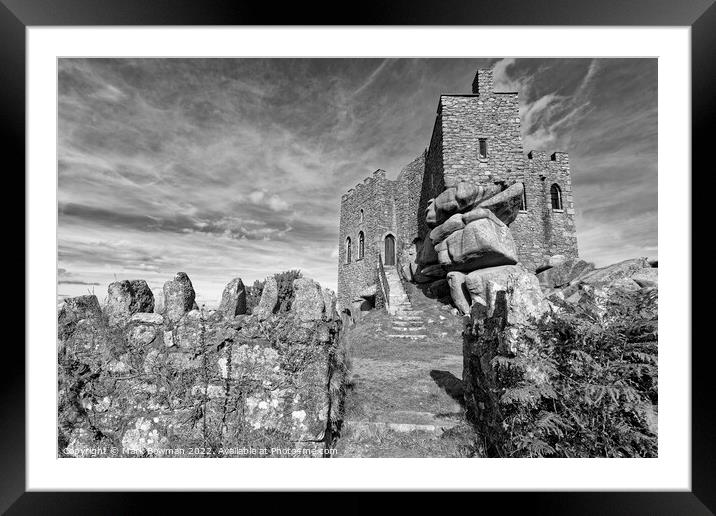 Carn Brea Castle Framed Mounted Print by Mark Bowman