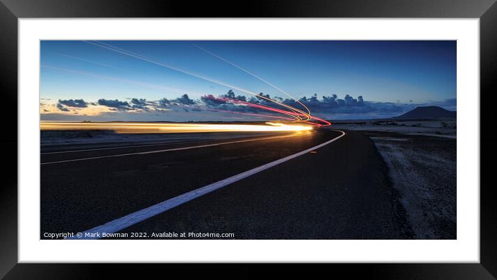 Lonely Highway Framed Mounted Print by Mark Bowman