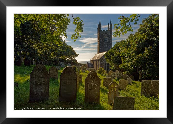 Morwenstow Churchyard Framed Mounted Print by Mark Bowman