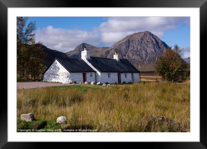 Black Rock Cottage, Scotland Framed Mounted Print by Heather Oliver