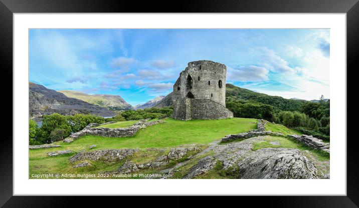 Castle Dolbadarn, Llanberis Framed Mounted Print by Adrian Burgess