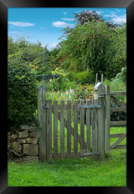 A Cotswold Garden Gate Framed Print by Zenith Photography