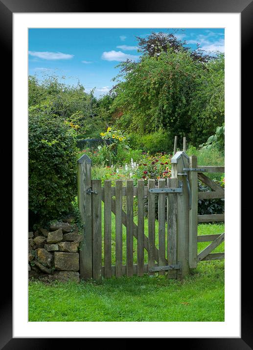 A Cotswold Garden Gate Framed Mounted Print by Zenith Photography
